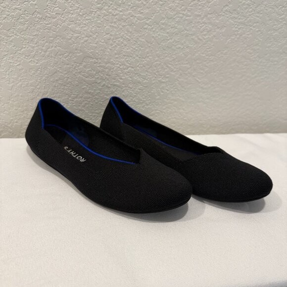 Rothy's The Flat in Black - Size 10.5 - Picture 1 of 6
